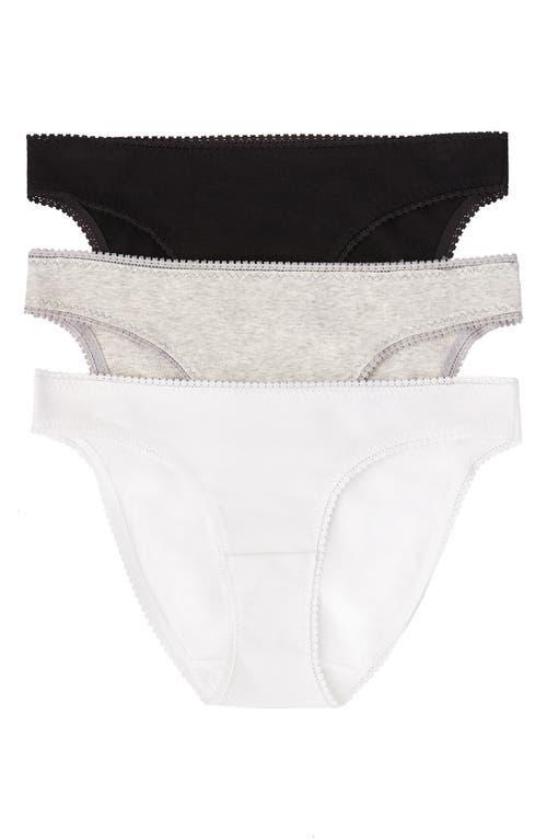 On Gossamer Cabana Cotton Blend Stretch Hip Bikinis, Set of 3 Product Image