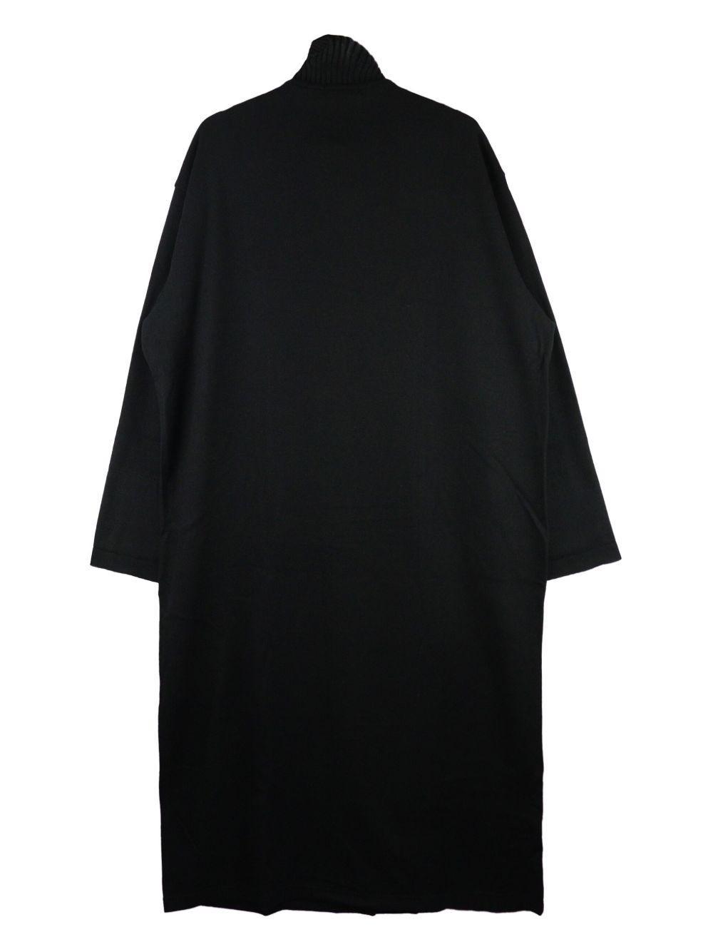 layered wool-blend coat Product Image