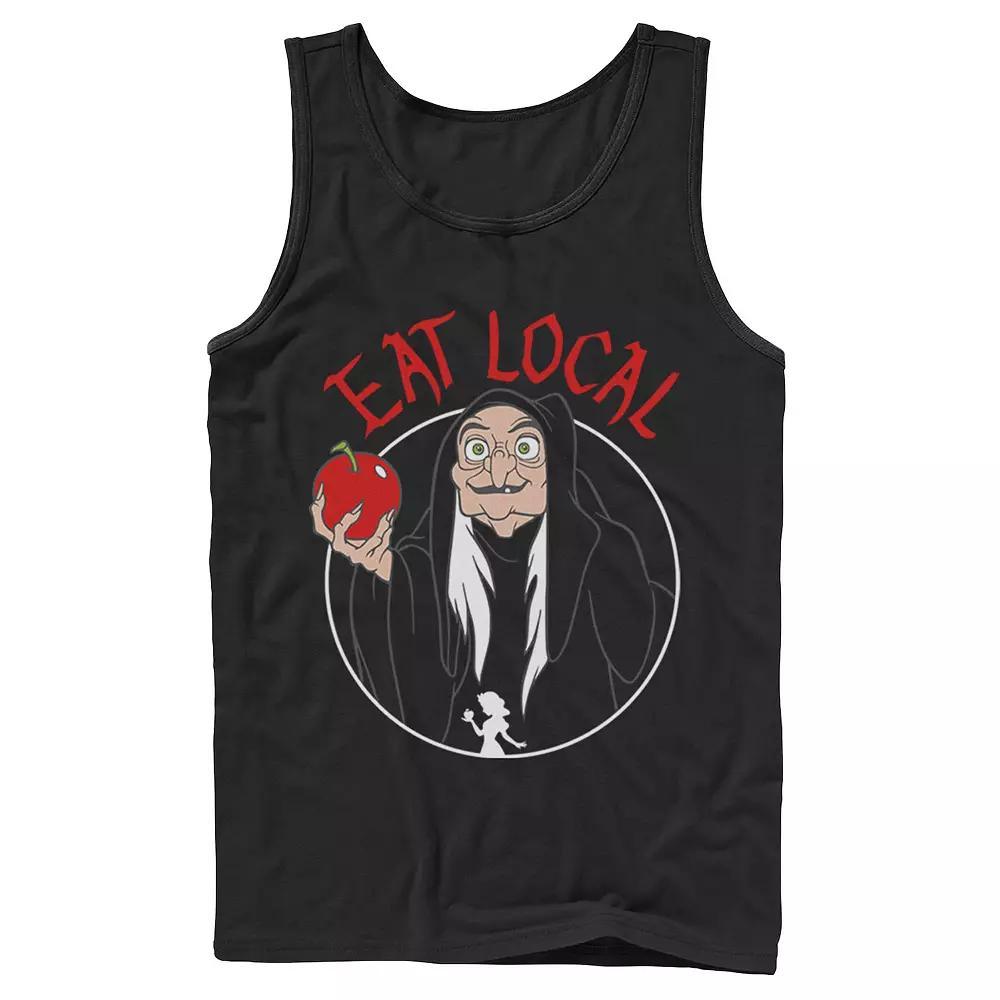 Disney's Snow White Wicked Witch Men's Eat Local Portrait Tank Top, Boy's, Size: XL, Black Product Image