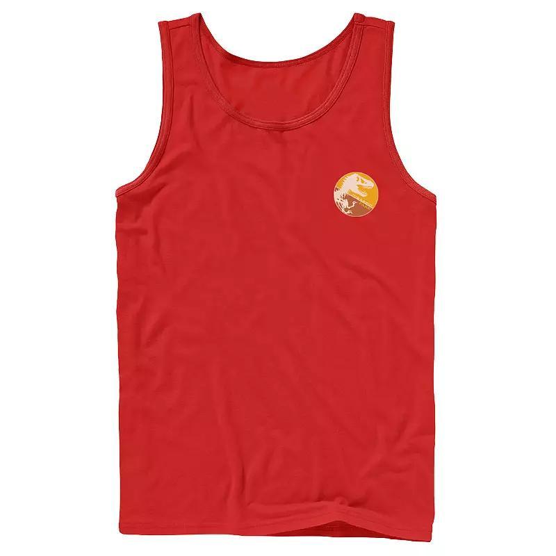 Mens Jurassic World Park Security Officer Badge Graphic Tank Top Blue Product Image