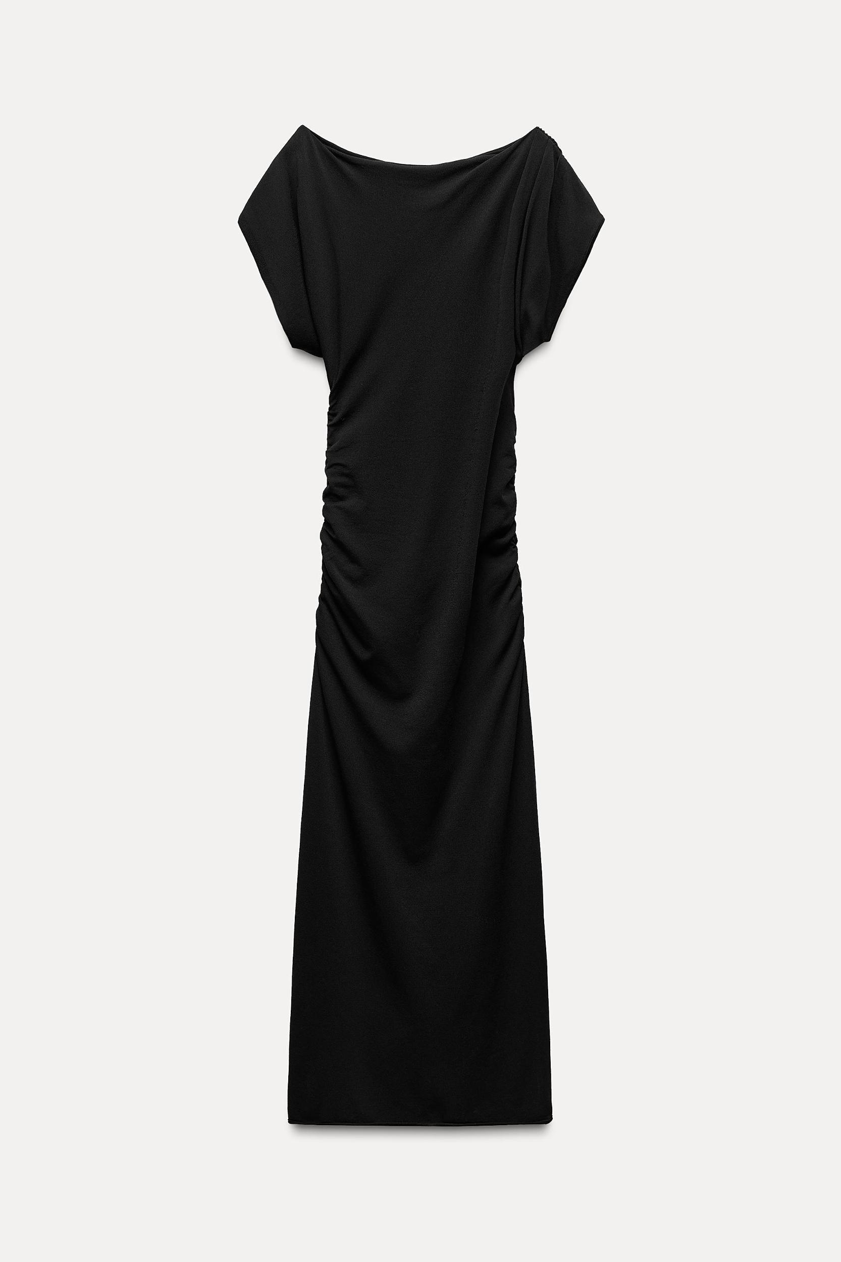 DRAPED KNIT DRESS Product Image