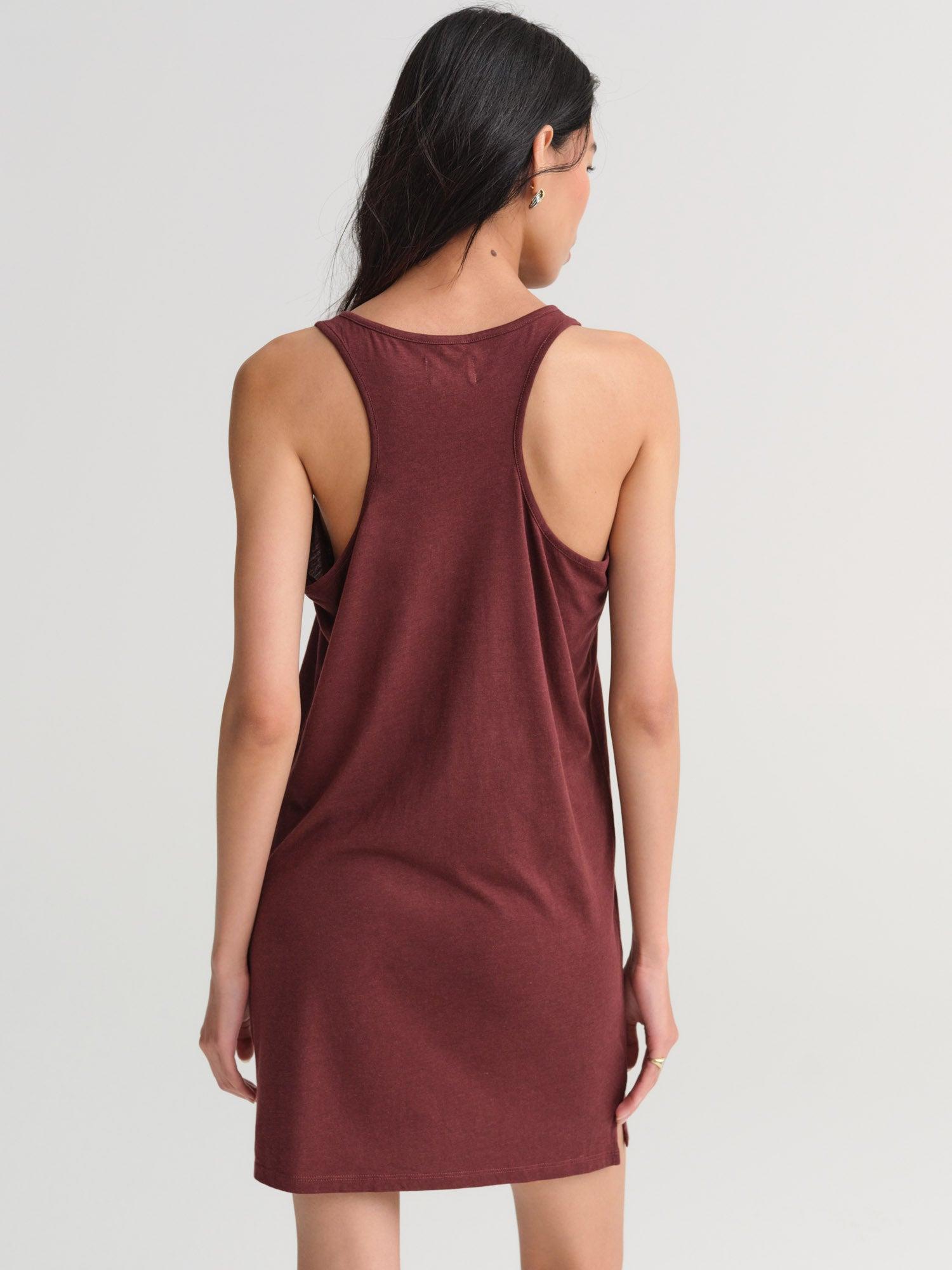 Tencel Sleep Button Down Tank Dress Female Product Image