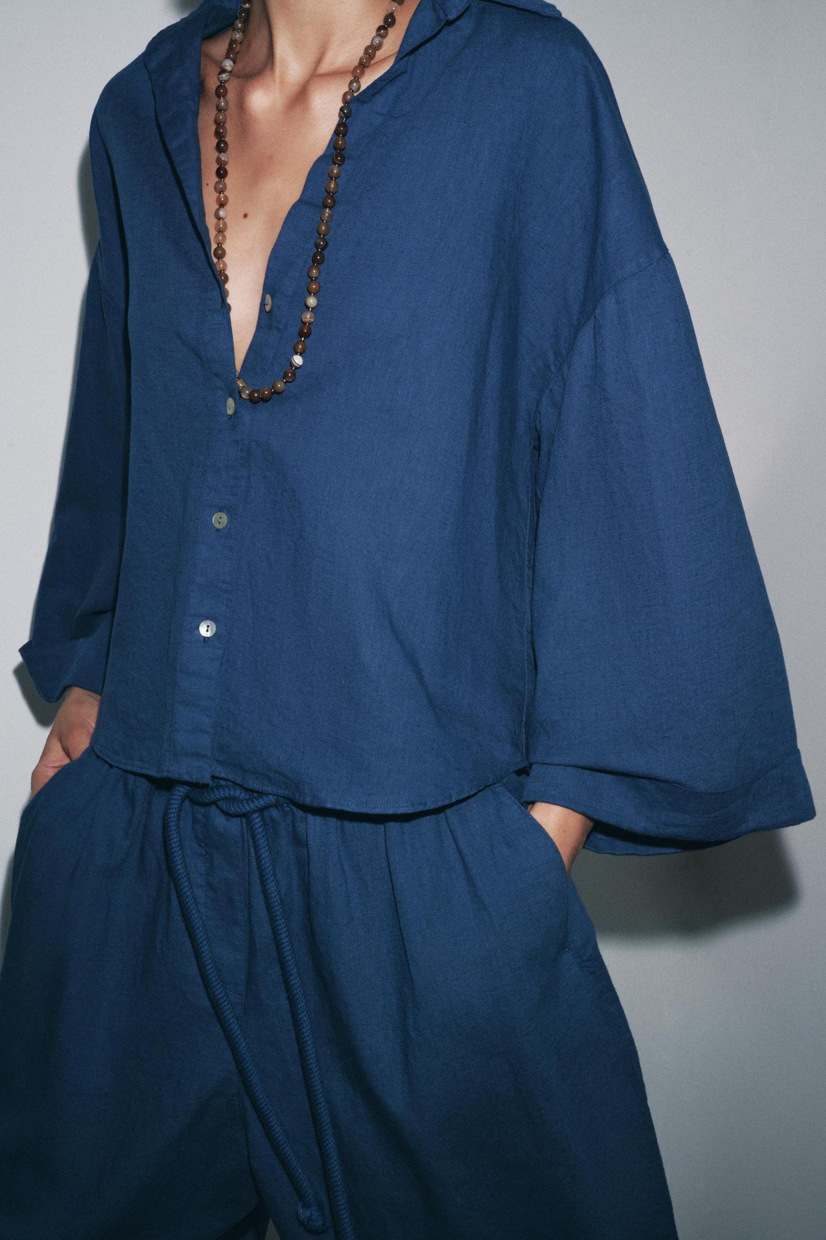 ZW COLLECTION LINEN SHIRT Product Image