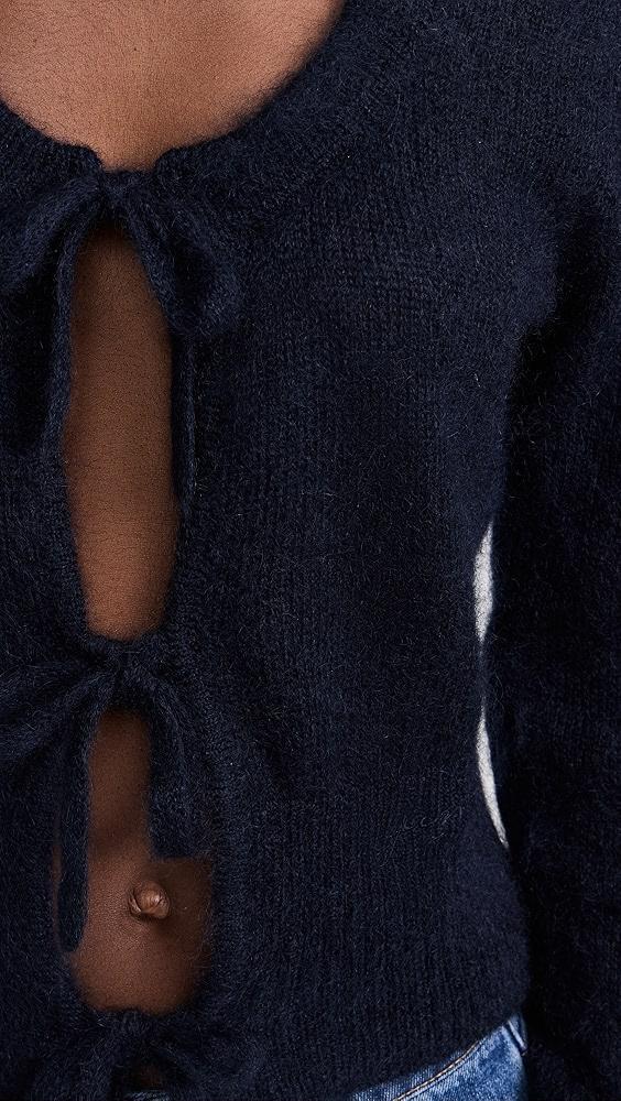 GANNI Light Mohair Tie String Cardigan | Shopbop Product Image