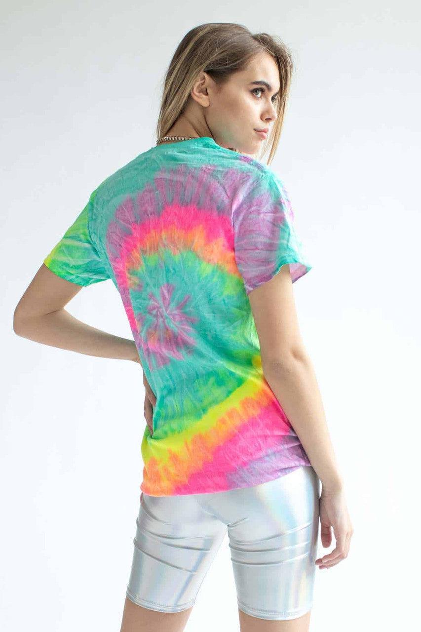Minty Rainbow Tie Dye Shirt Product Image