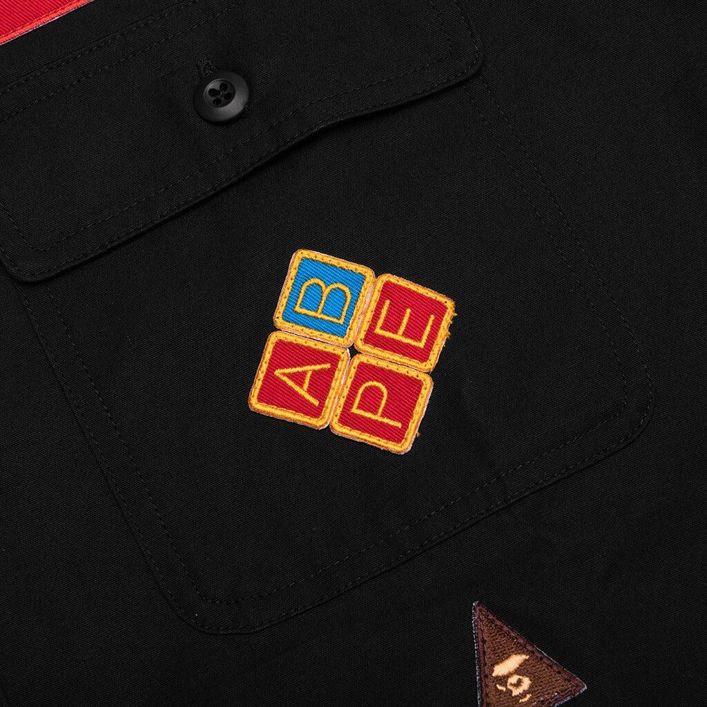 Bape Relaxed Fit Boyscout Shirt - Black Male Product Image