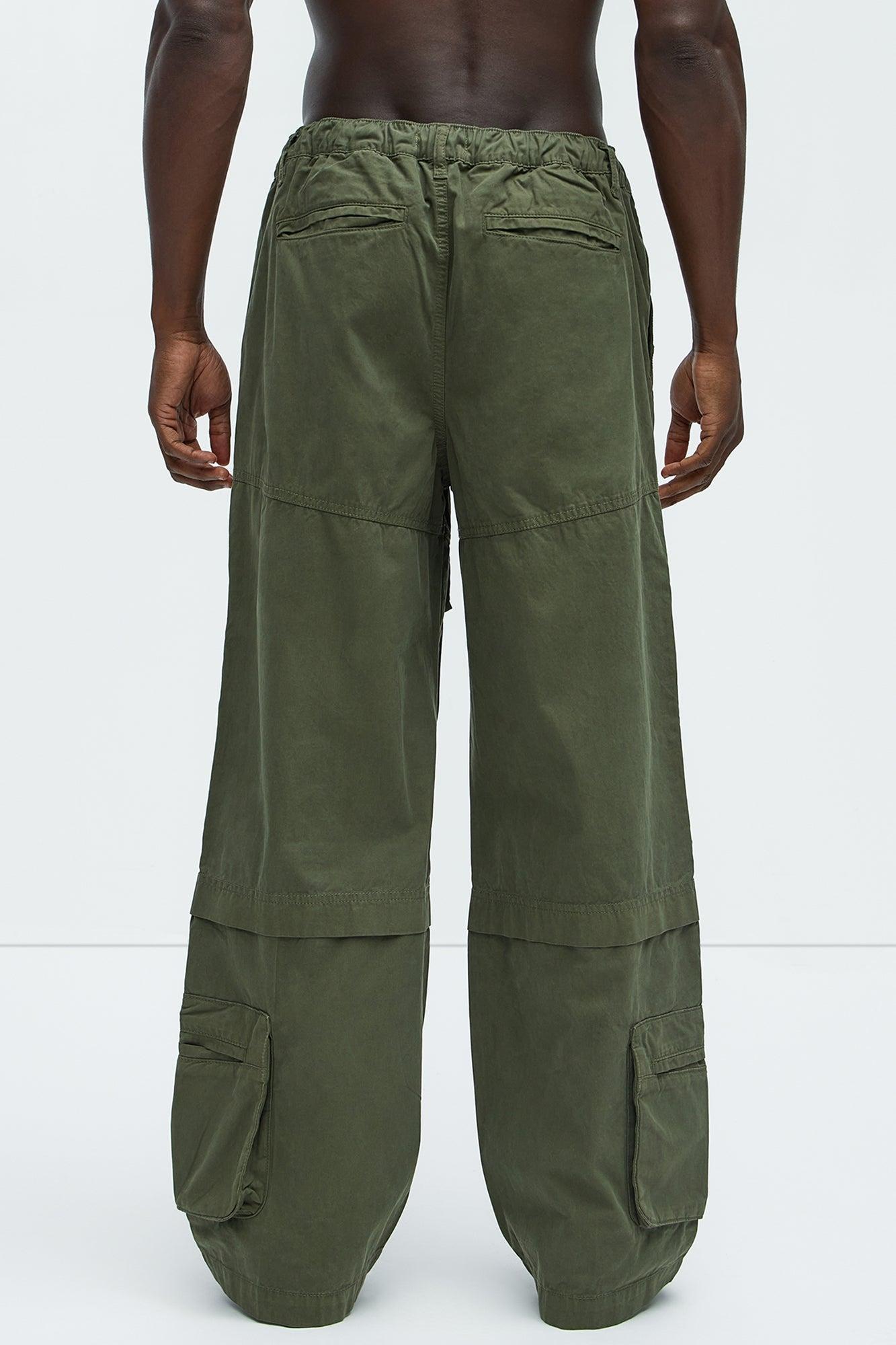 Rylan Wide Leg Cargo Pants - Olive Product Image