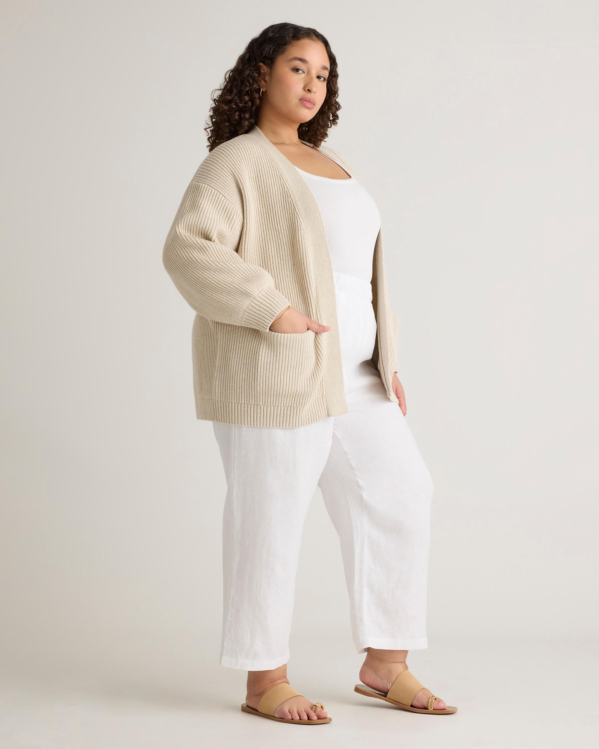 Quince | Women's OverSized Cardigan Sweater Organic Cotton Product Image