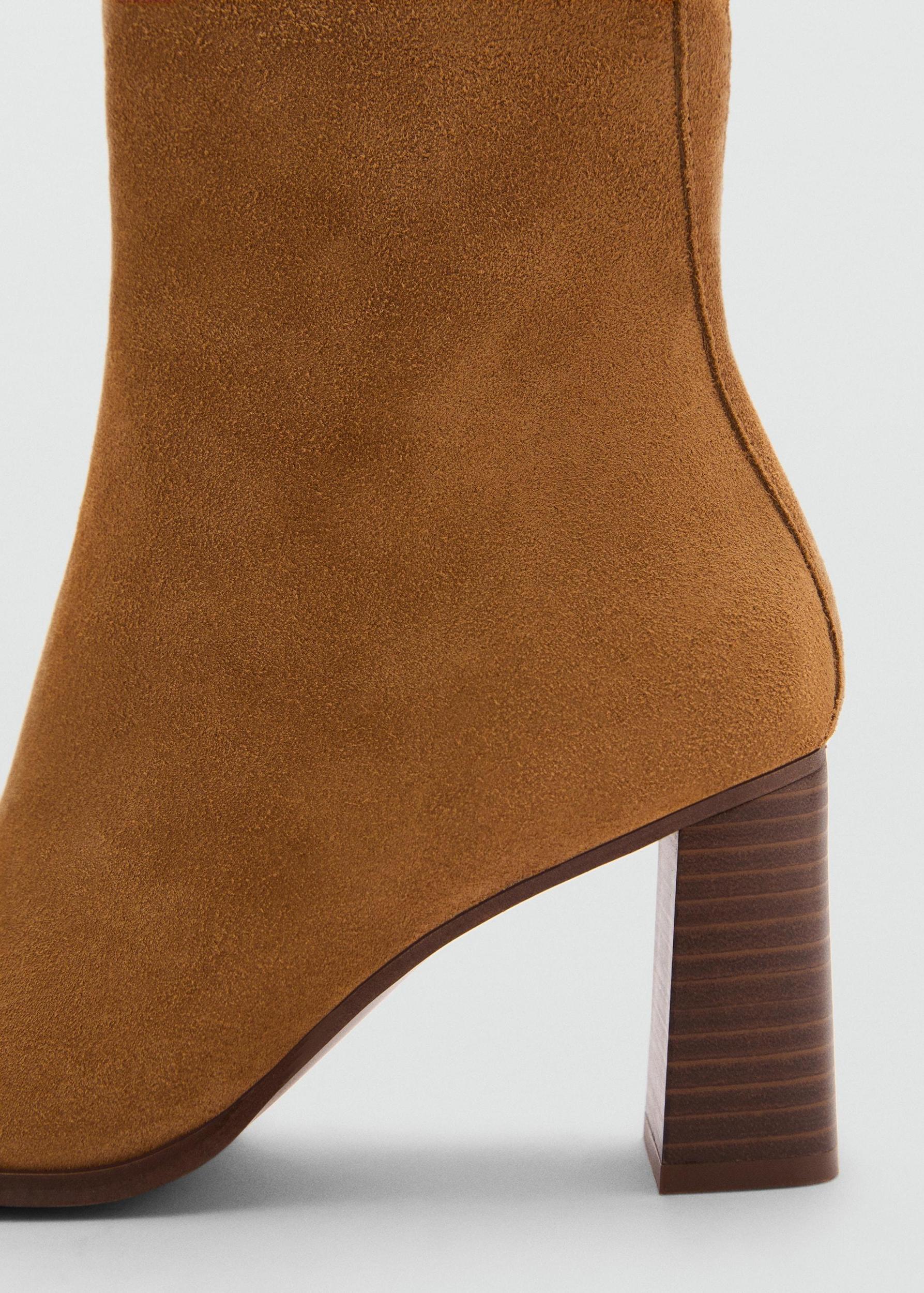 Heel suede ankle boot - Women | MANGO USA Product Image