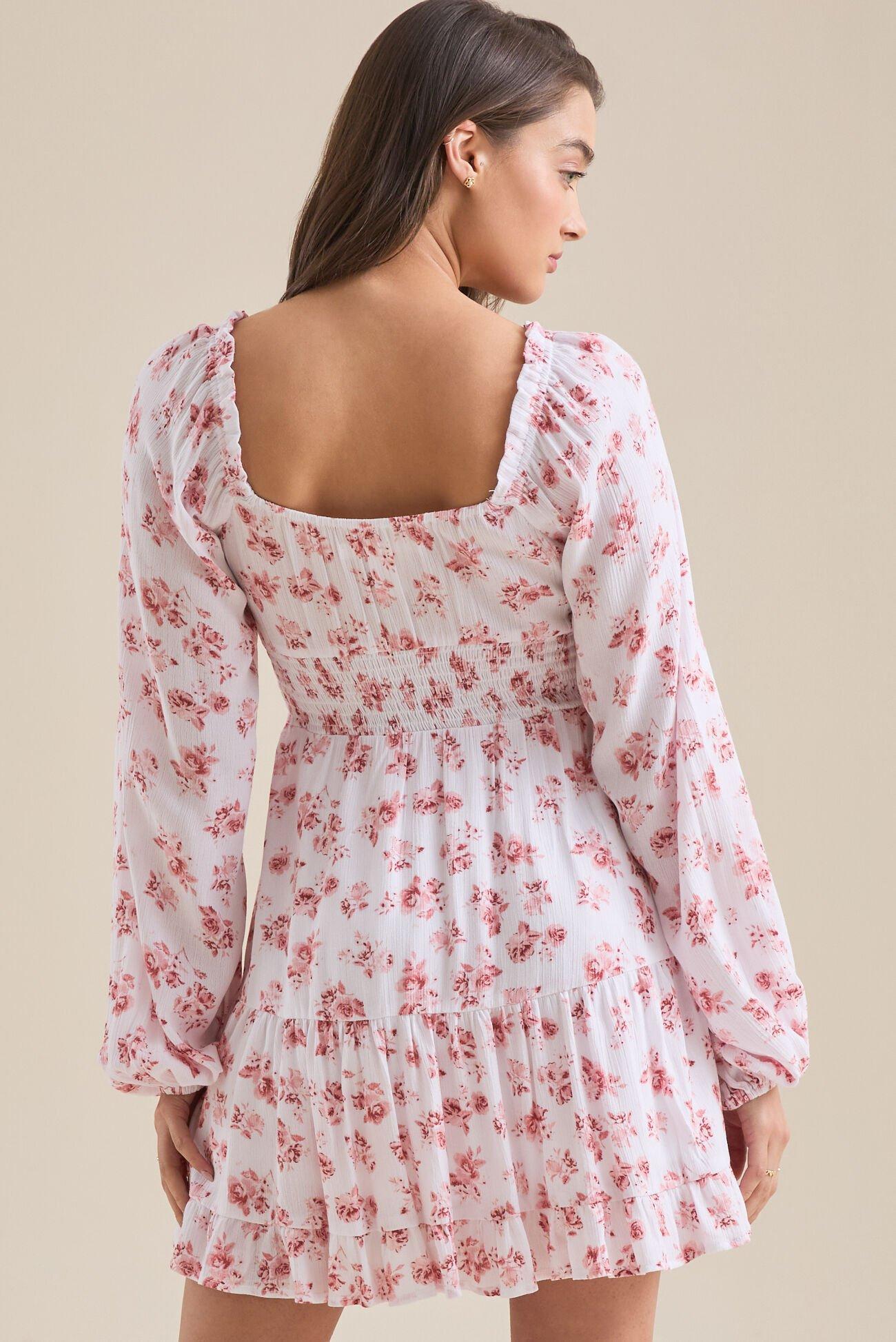 Trisha Long Sleeve Floral Mini Dress Product Image