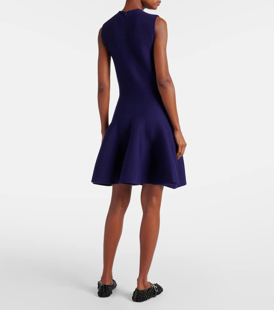 ALAÏA Wool-blend Minidress In Blau Product Image
