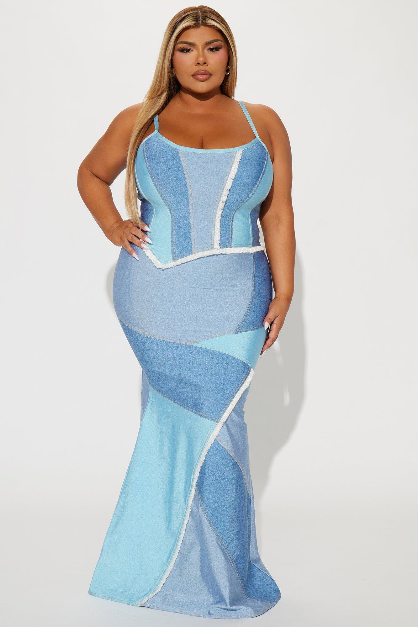Rio Days Bandage Maxi Dress - Blue/combo Product Image