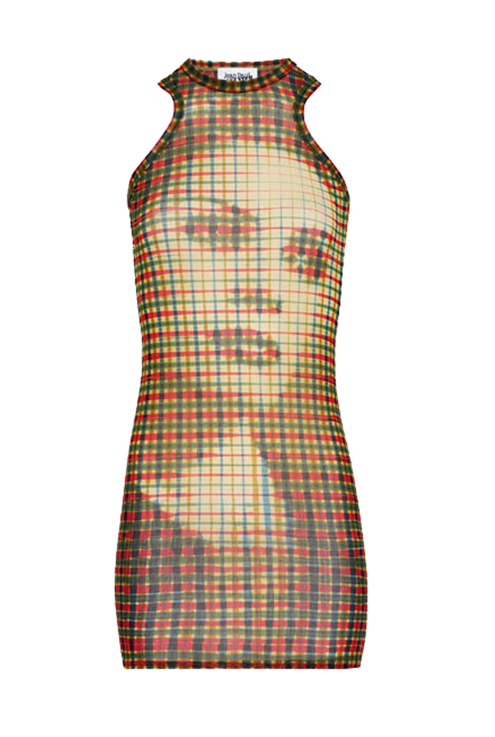 JEAN PAUL GAULTIER Graphic Print Dress In Brown Product Image