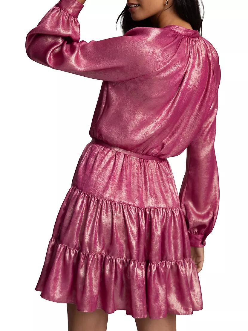 Sydney Metallic Tiered Minidress Product Image