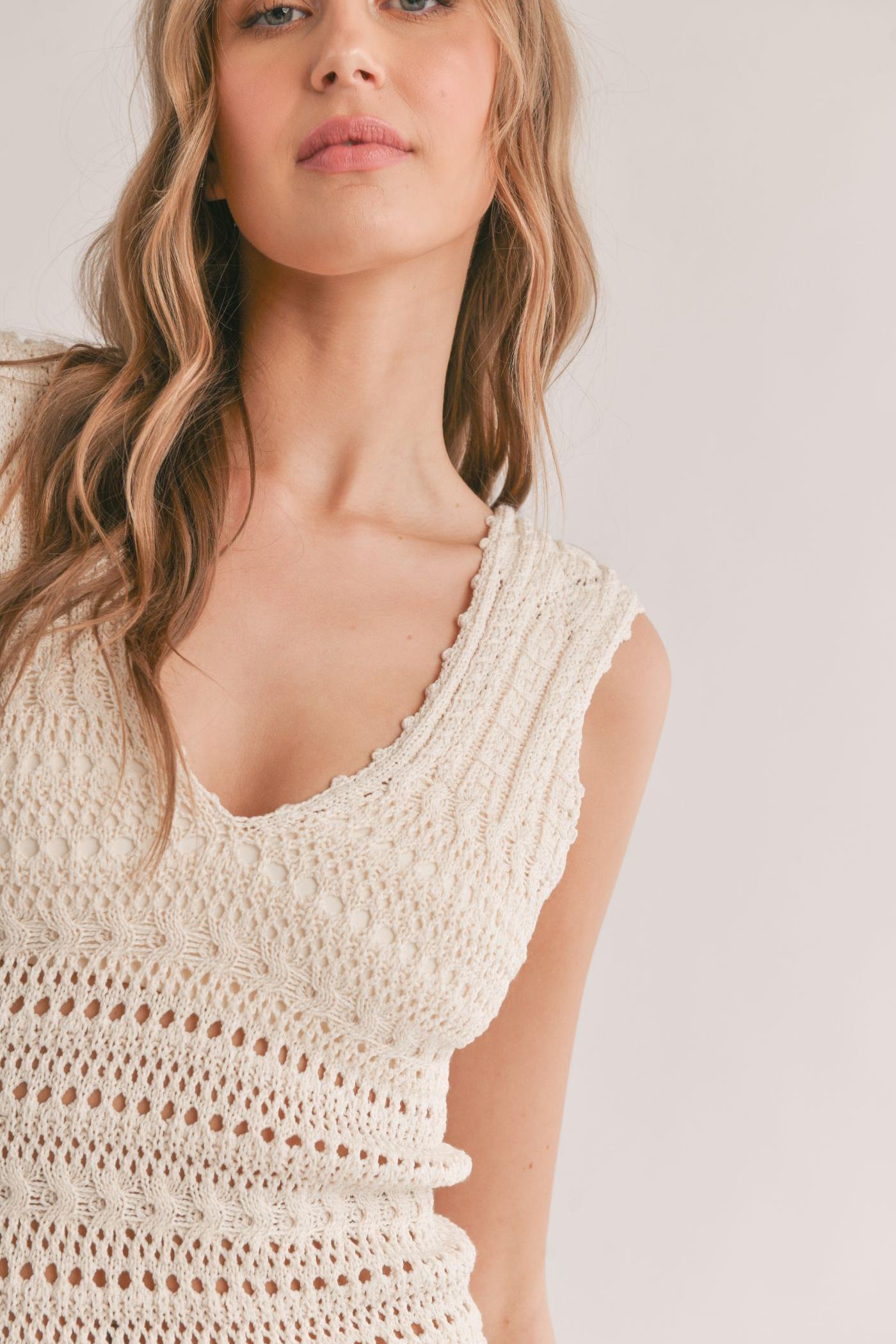 Open Knit MIni Dress Product Image