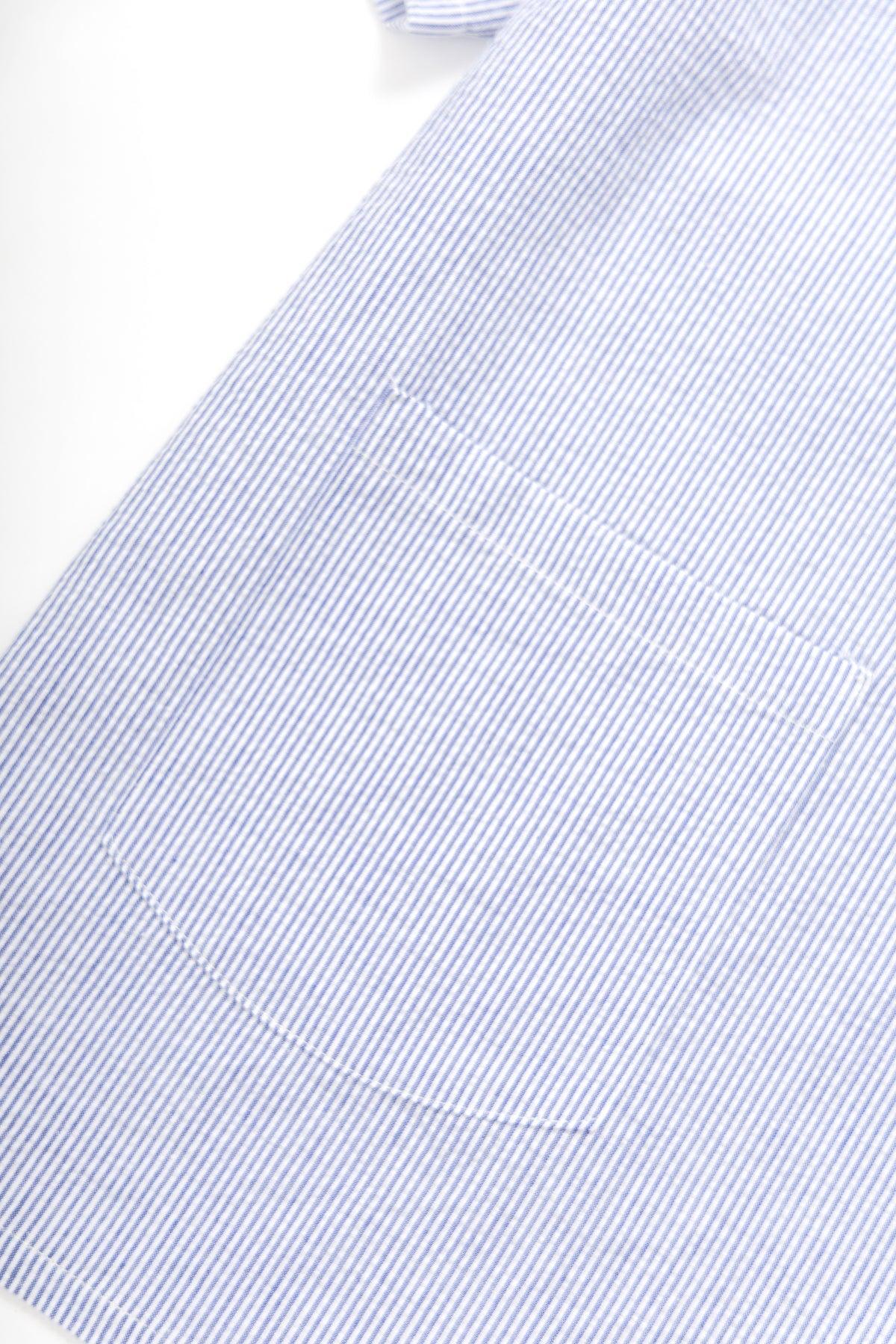 Blacksmith - Short Sleeved Popover Shirt - Blue Seersucker Product Image