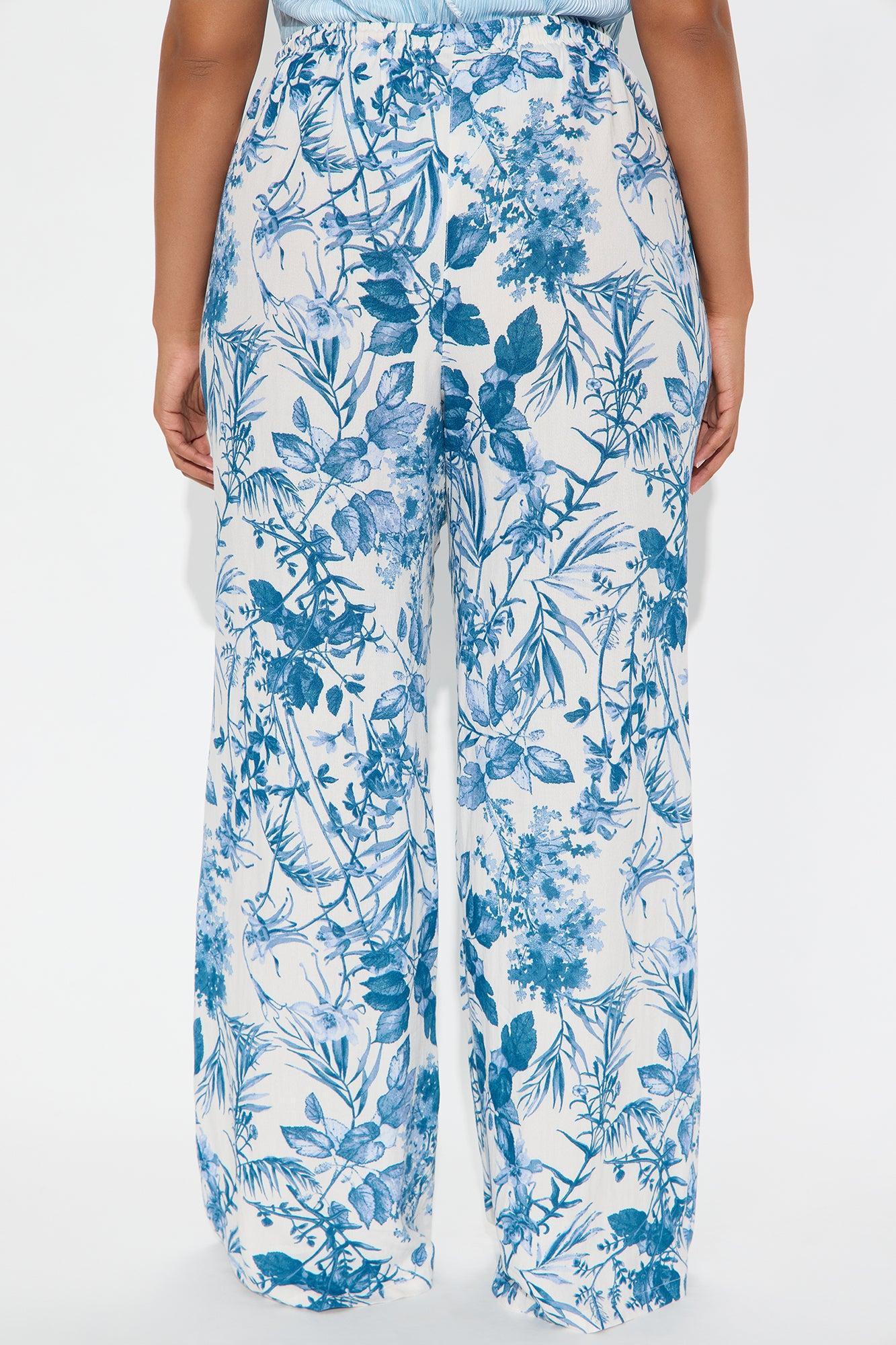 Paradise Livin' Wide Leg Pant - Blue/combo Product Image