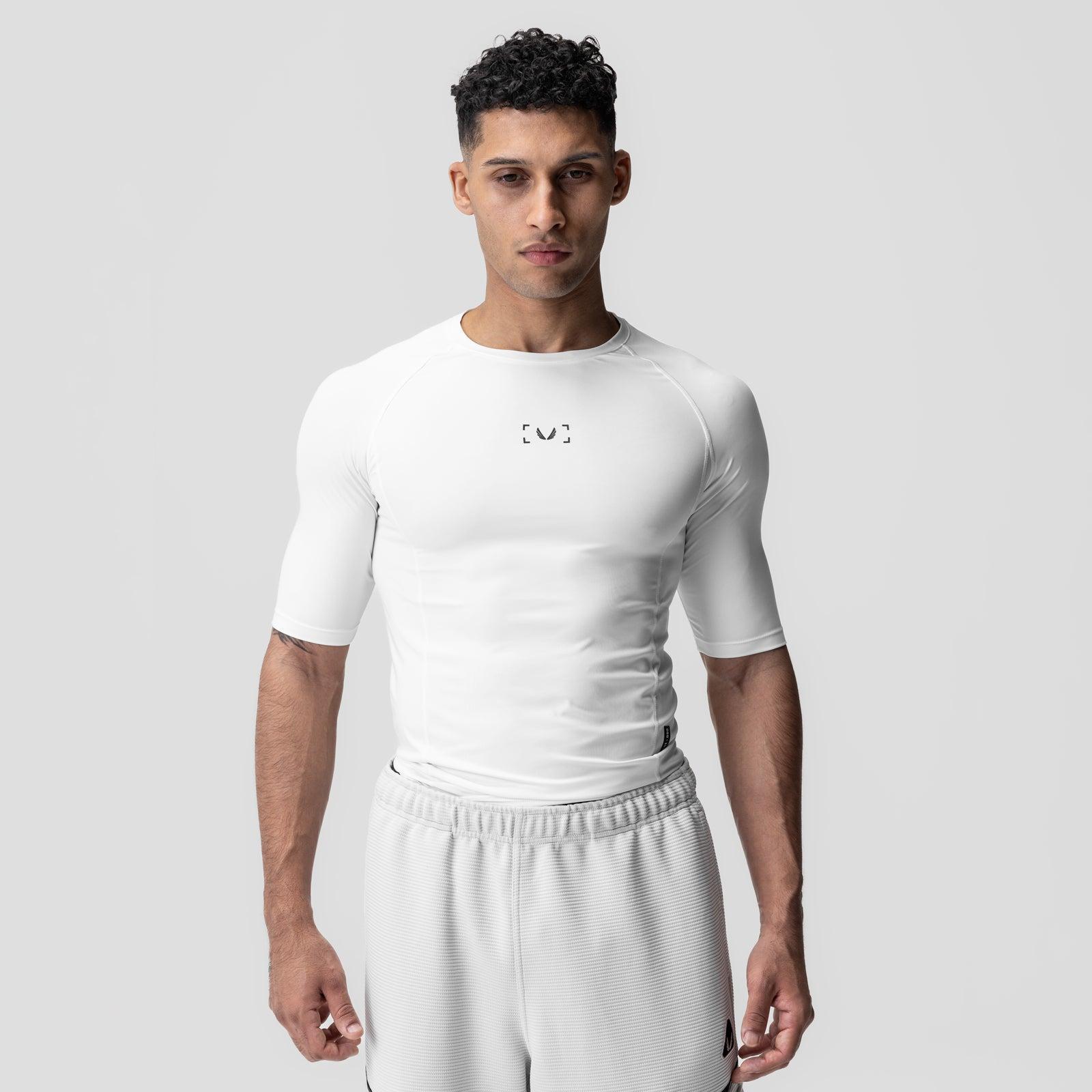 1027. WarpFlexx-Lite™ Half-Sleeve Baselayer - White Product Image