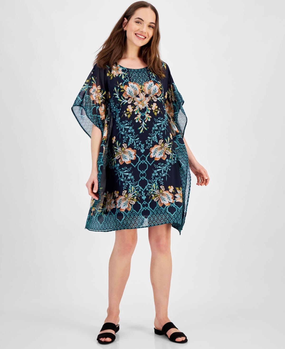 Jm Collection Womens Embellished Printed Caftan Dress, Created for Macys Product Image