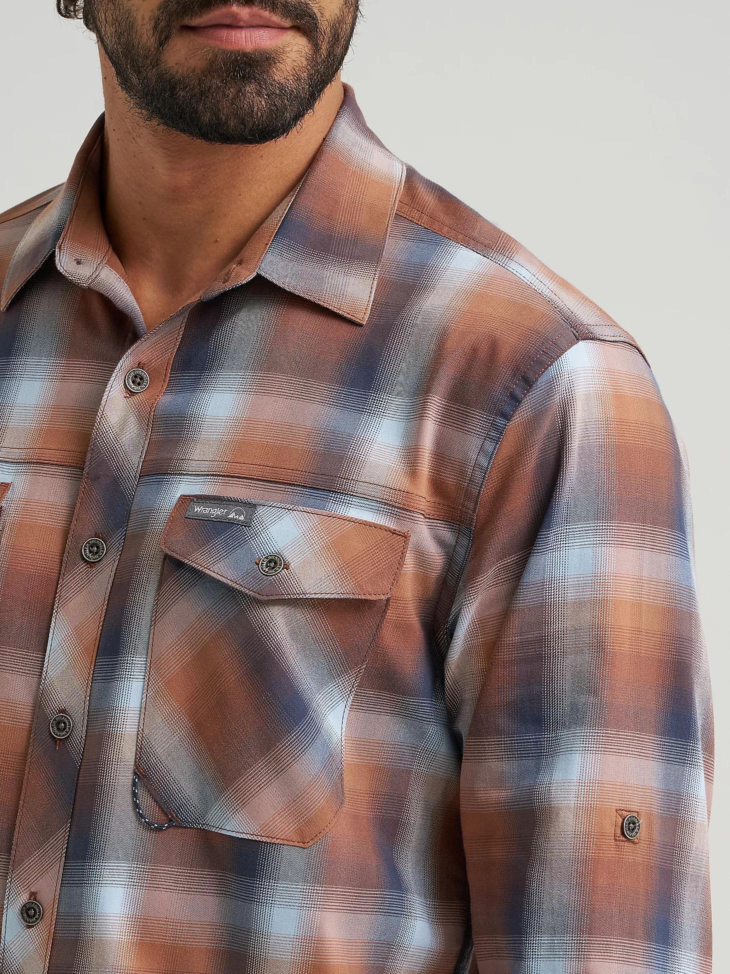 Men's Outdoor Stretch Plaid Shirt | Men's SHIRTS | Wrangler® Product Image
