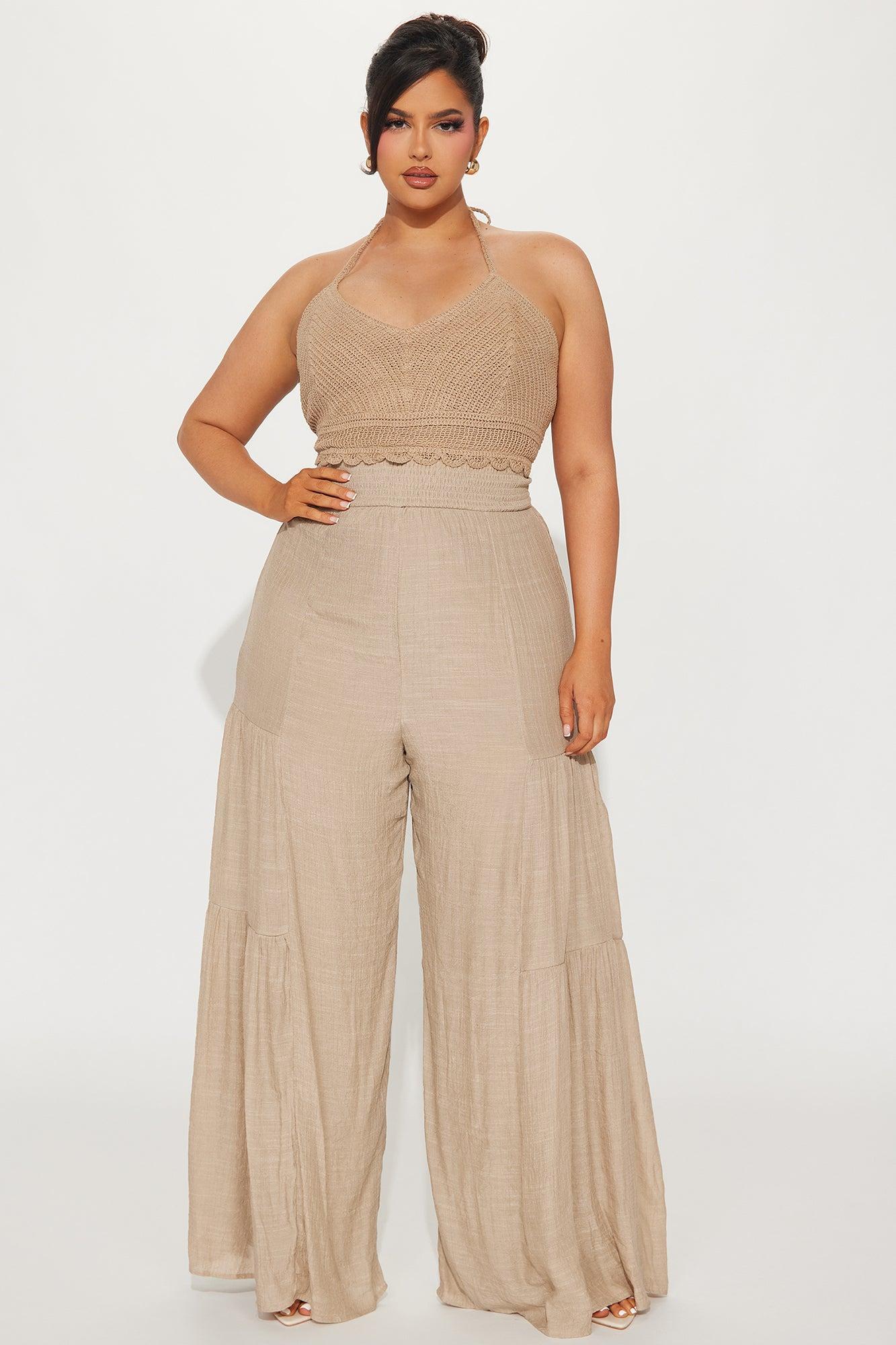Malta Vacay Jumpsuit - Taupe Product Image