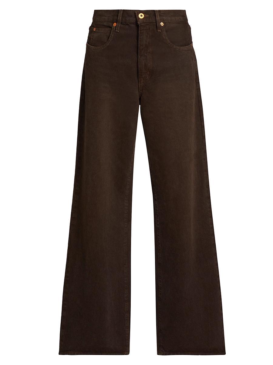 Womens Grace High-Rise Wide-Leg Jeans Product Image