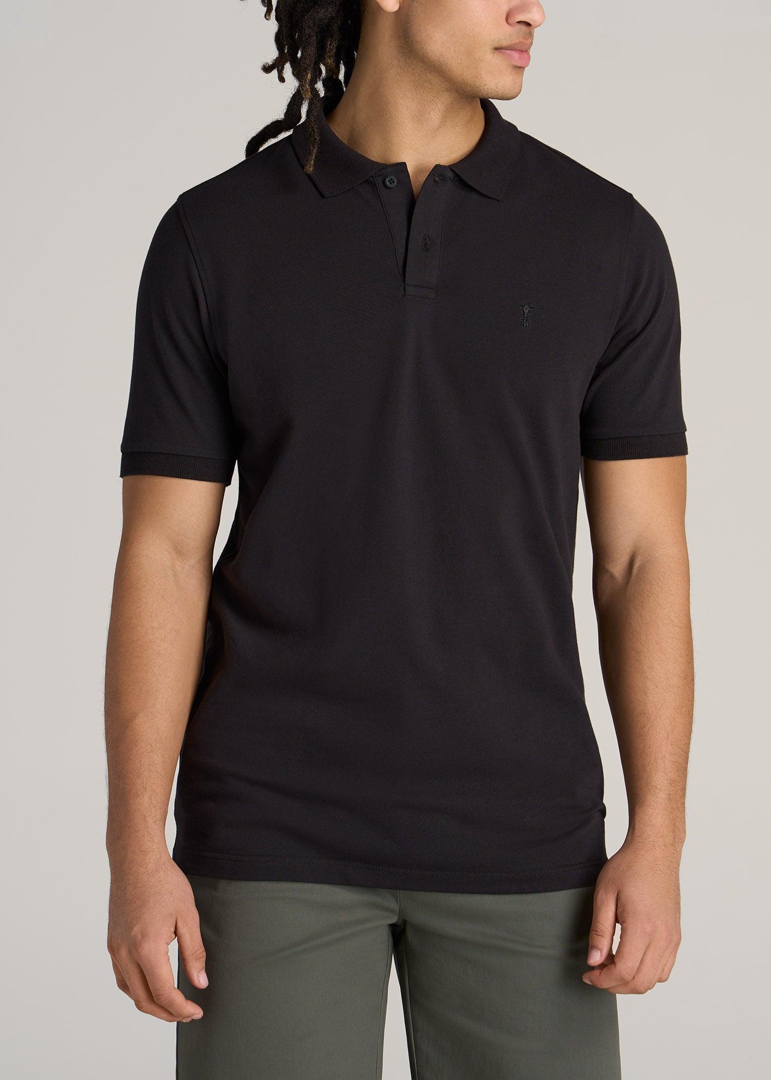 Men's Tall Classic Polo with Embroidered Logo in Cherry Brown Product Image