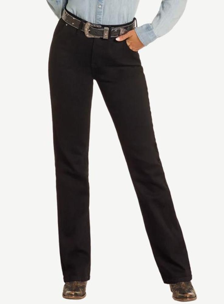 SALE Rock & Roll Denim® Ladies' Black High Rise Boot Cut Jeans Product Image