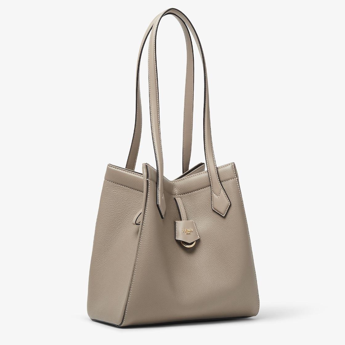 Fendi Origami MediumDove gray leather bag that can be transformed Product Image