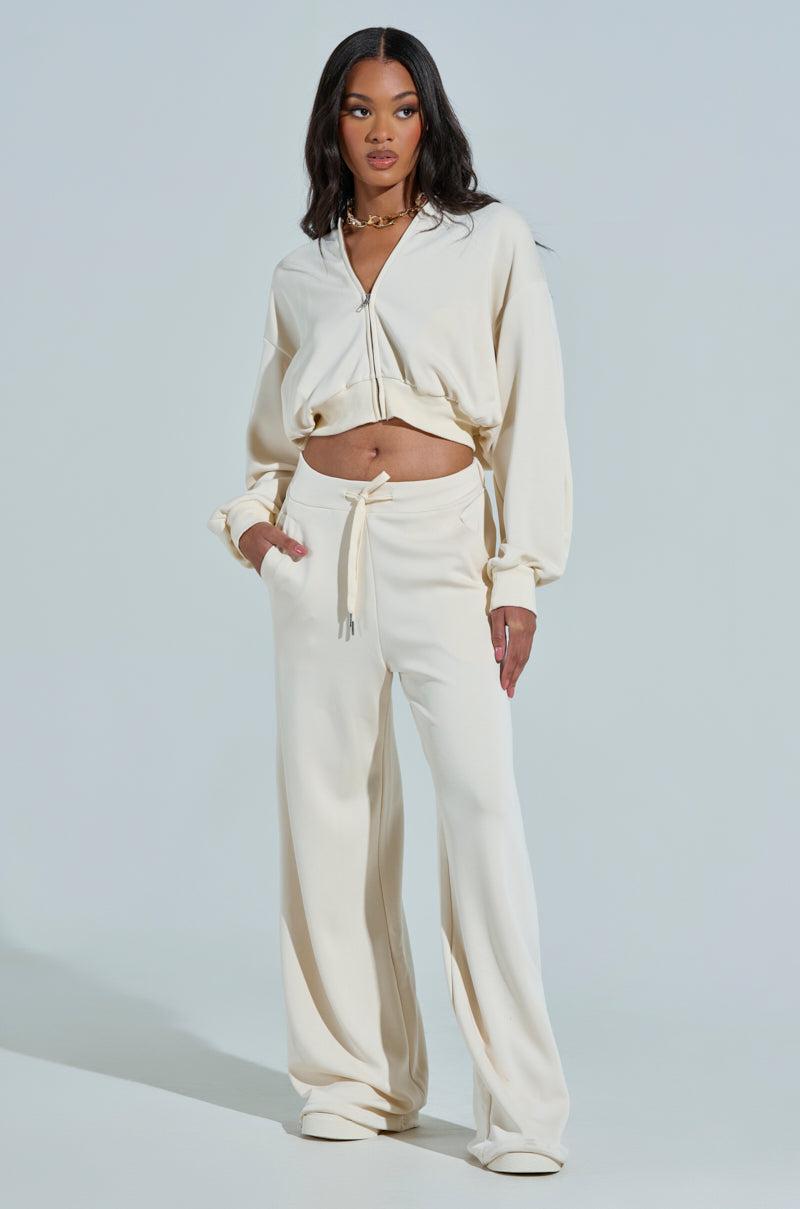 KHOLE RUFFLED ZIP UP SWEATSHIRT Product Image