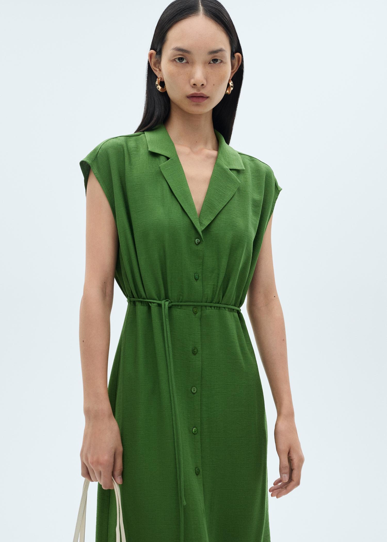 Bow shirt dress - Women | MANGO USA Product Image
