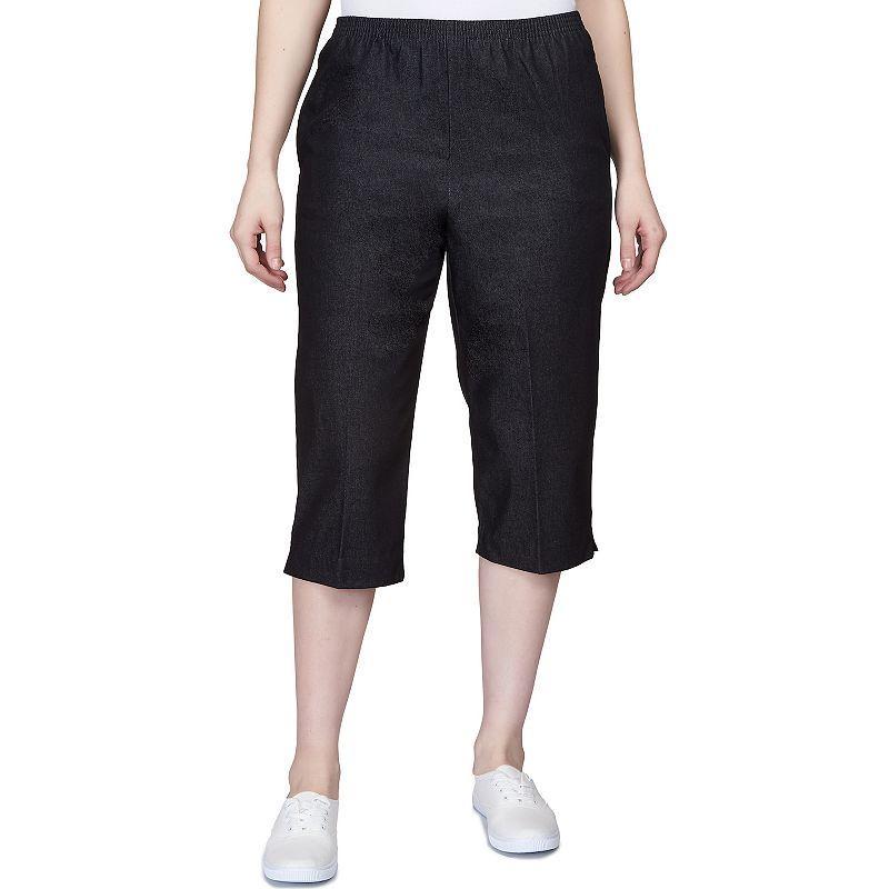 Womens Alfred Dunner Pull-On Denim Capri Pants Product Image
