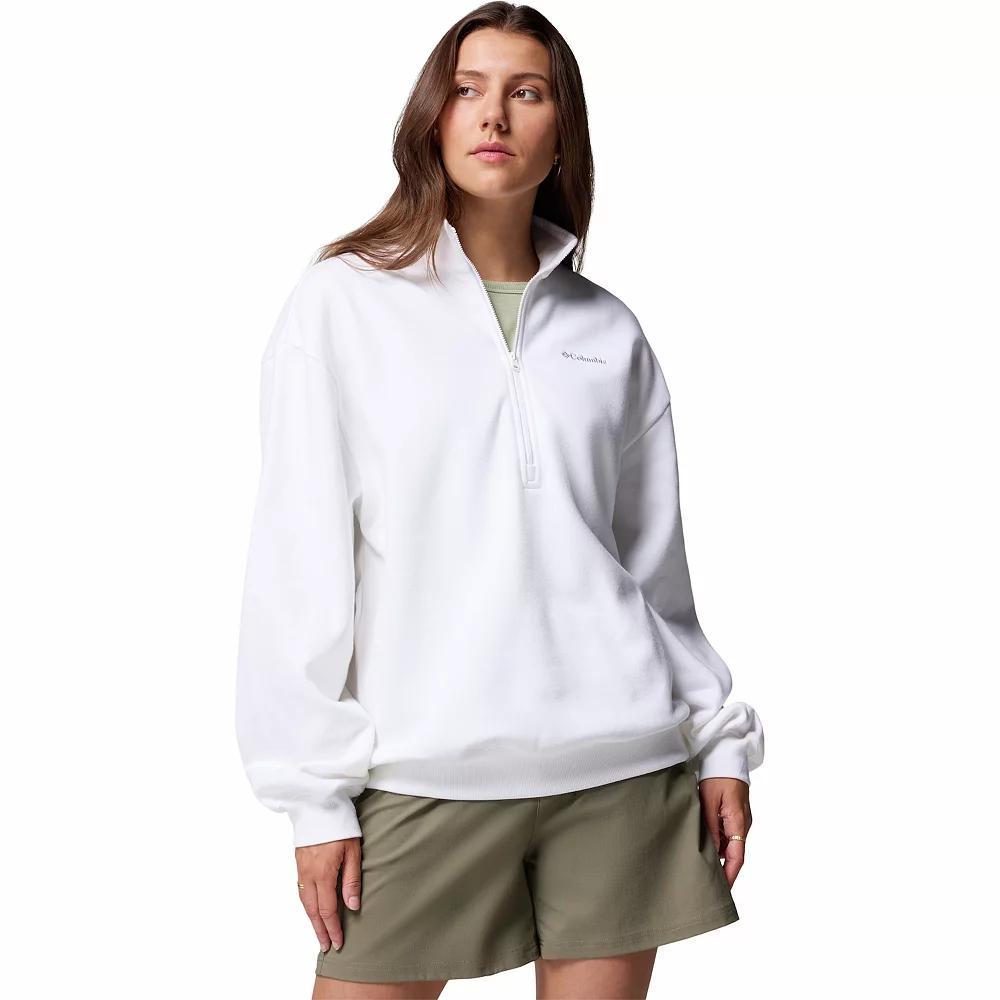 Women's Columbia Aldermore Half Zip Knit Pullover, Size: Medium, White Product Image