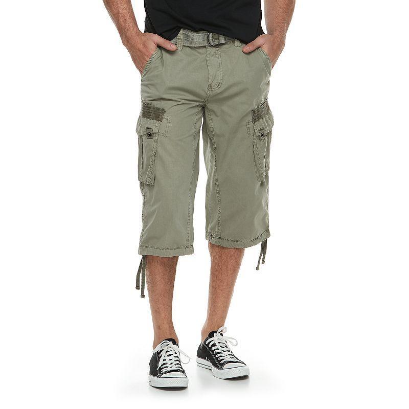 Men's Xray Messenger Belted Cargo Shorts, Size: 40, Green Product Image