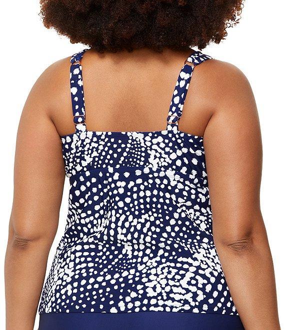 Raisins Curve Plus Size Sandstorm Tanzania V-Wire Neck Tankini Swim Top Product Image