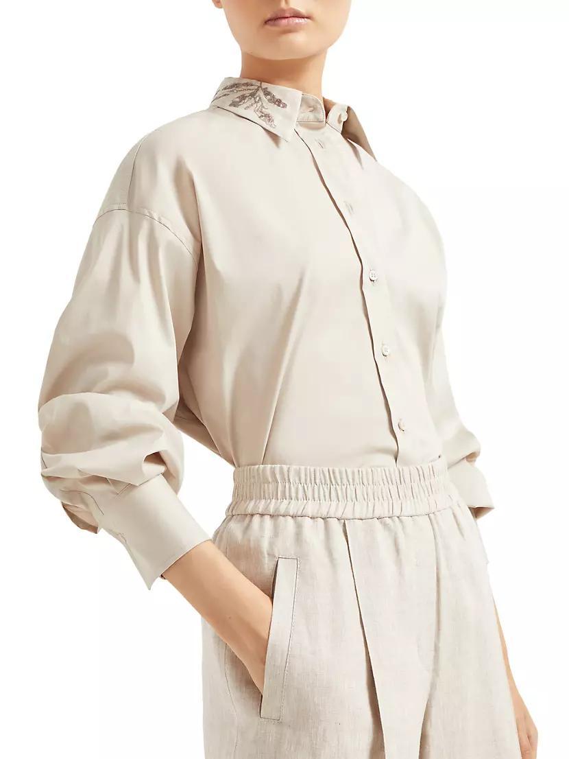 Linen Loose Track Trousers Product Image