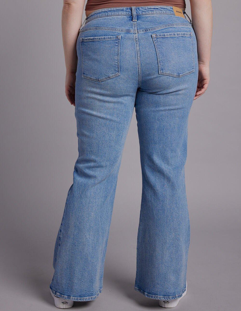 RSQ Womens Low Rise Flare Jeans - LIGHT WASH Product Image