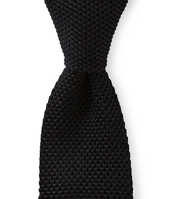Roundtree & Yorke Trademark Knit Solid Traditional 2 1/4#double; Silk Tie Product Image