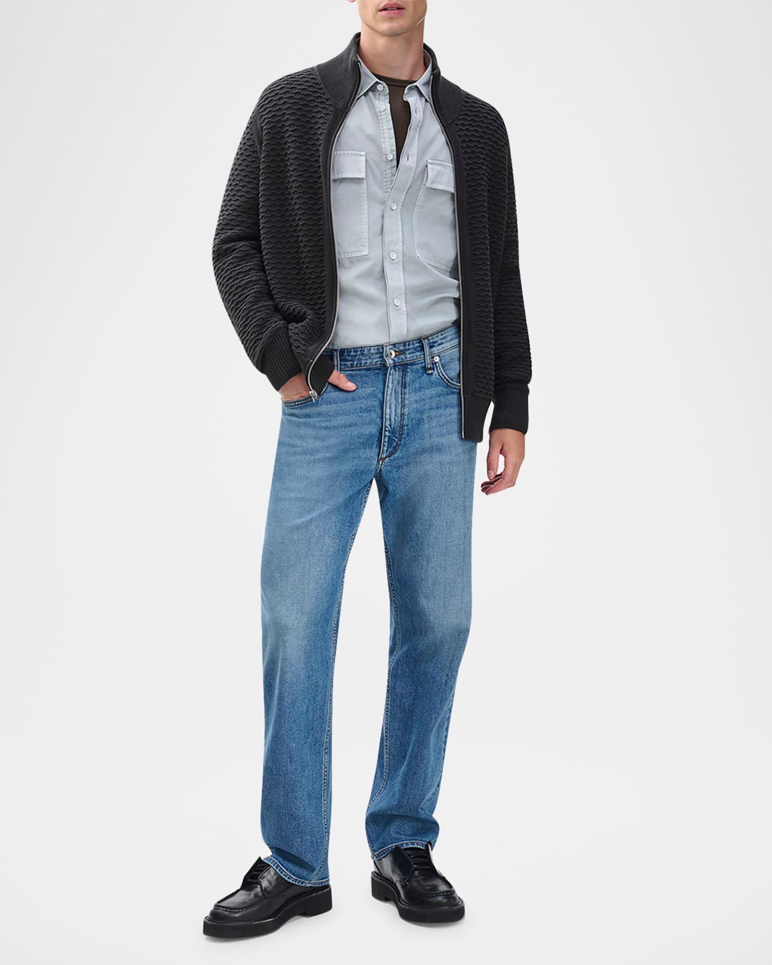 Men's Andrew Cotton Ottoman Full-Zip Sweater Product Image