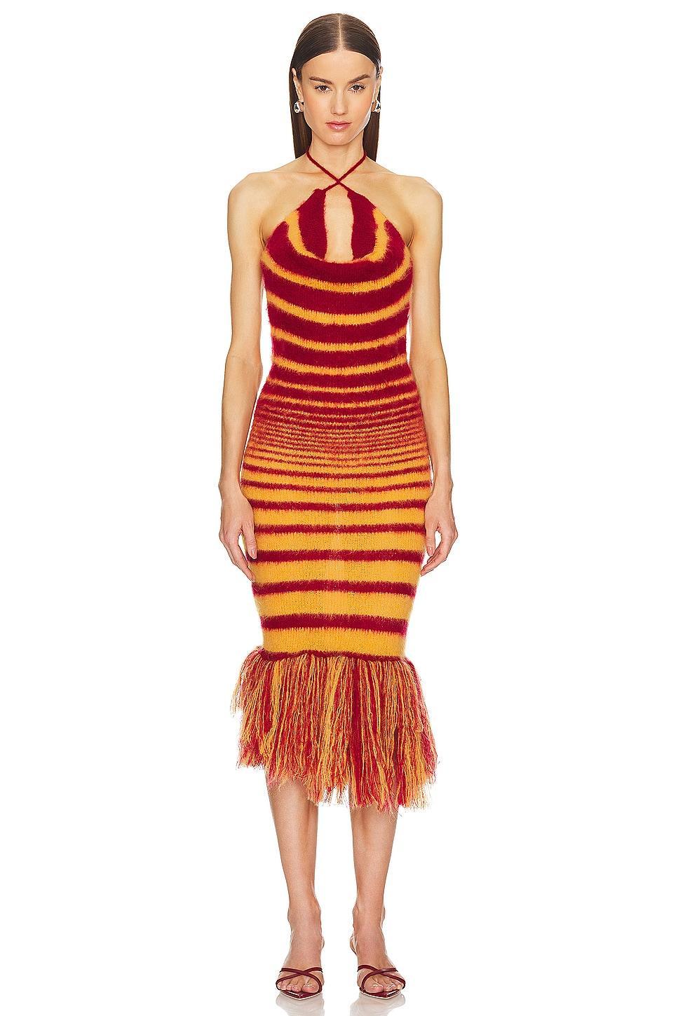 Halter Fringe Dress Product Image