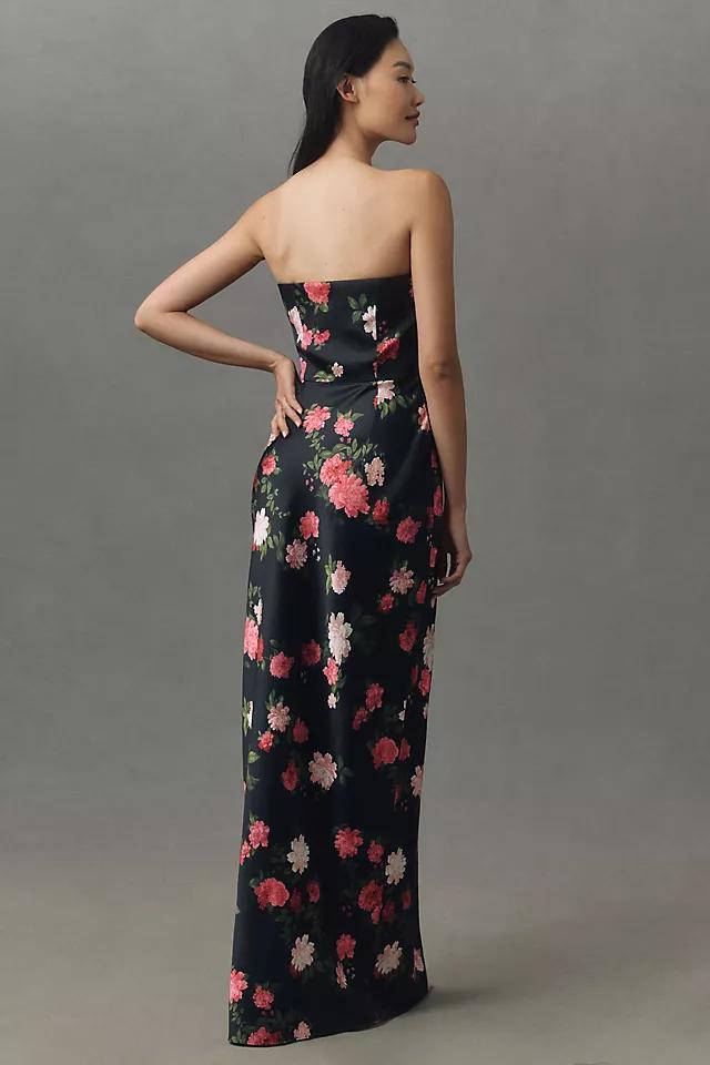 BHLDN Avianna Stretch Satin Strapless Side-Slit Maxi Dress Product Image
