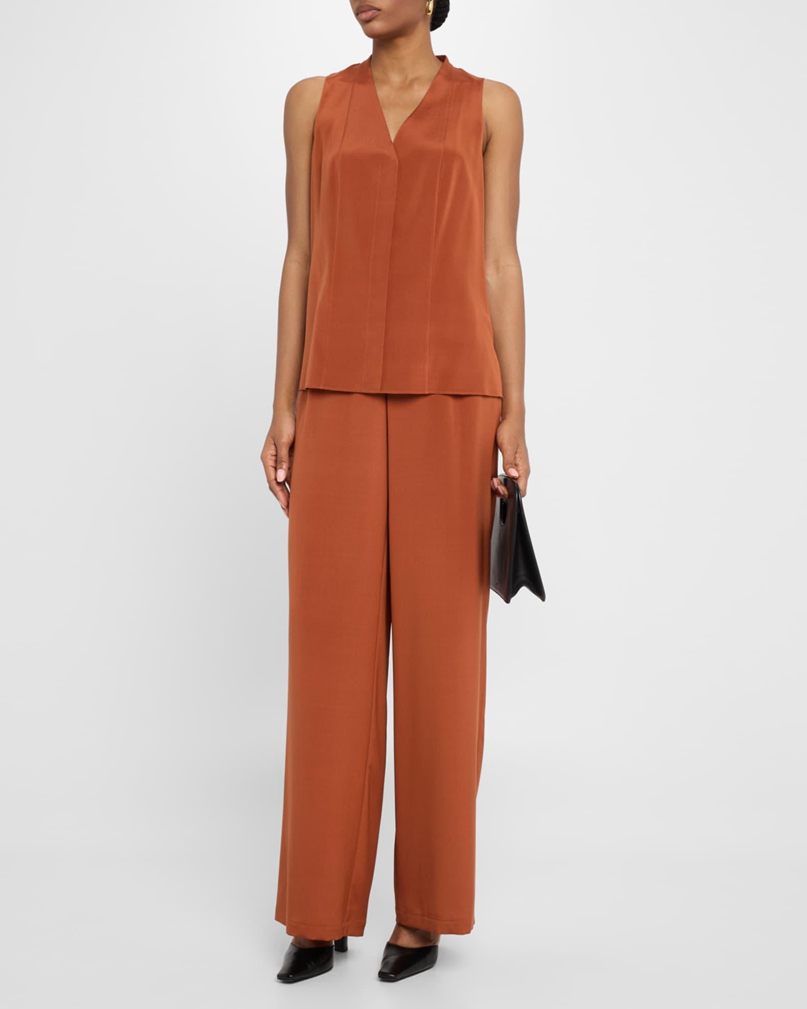 Sleeveless Organic Stretch Silk Blouse Product Image