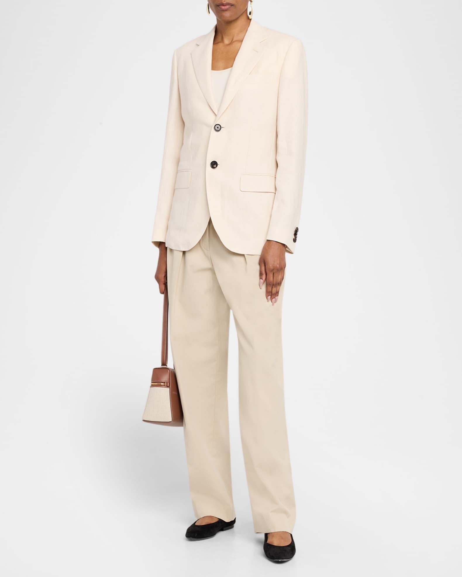 Torino Antigua Linen-Silk Single-Breasted Jacket Product Image
