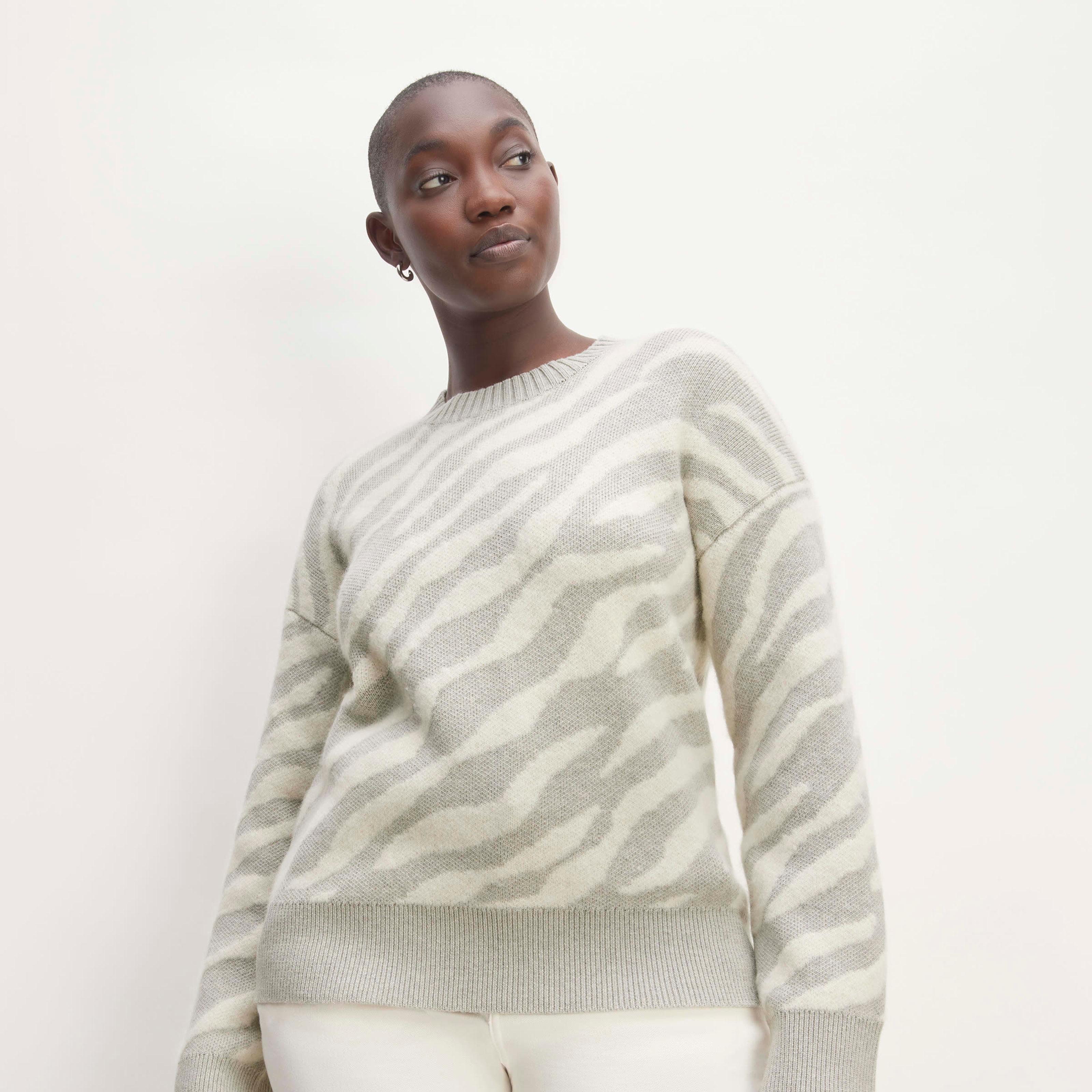 The Alpaca Tiger Jacquard Crewneck Product Image