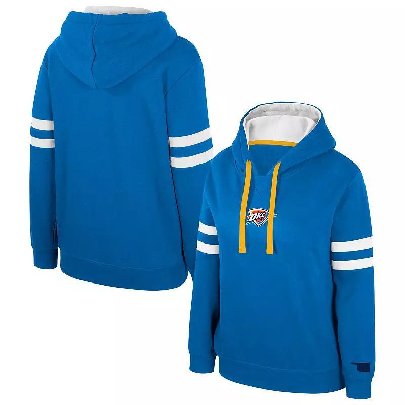 Women's Stadium Essentials Blue Oklahoma City Thunder Road Game Pullover Hoodie, Size: Medium Product Image