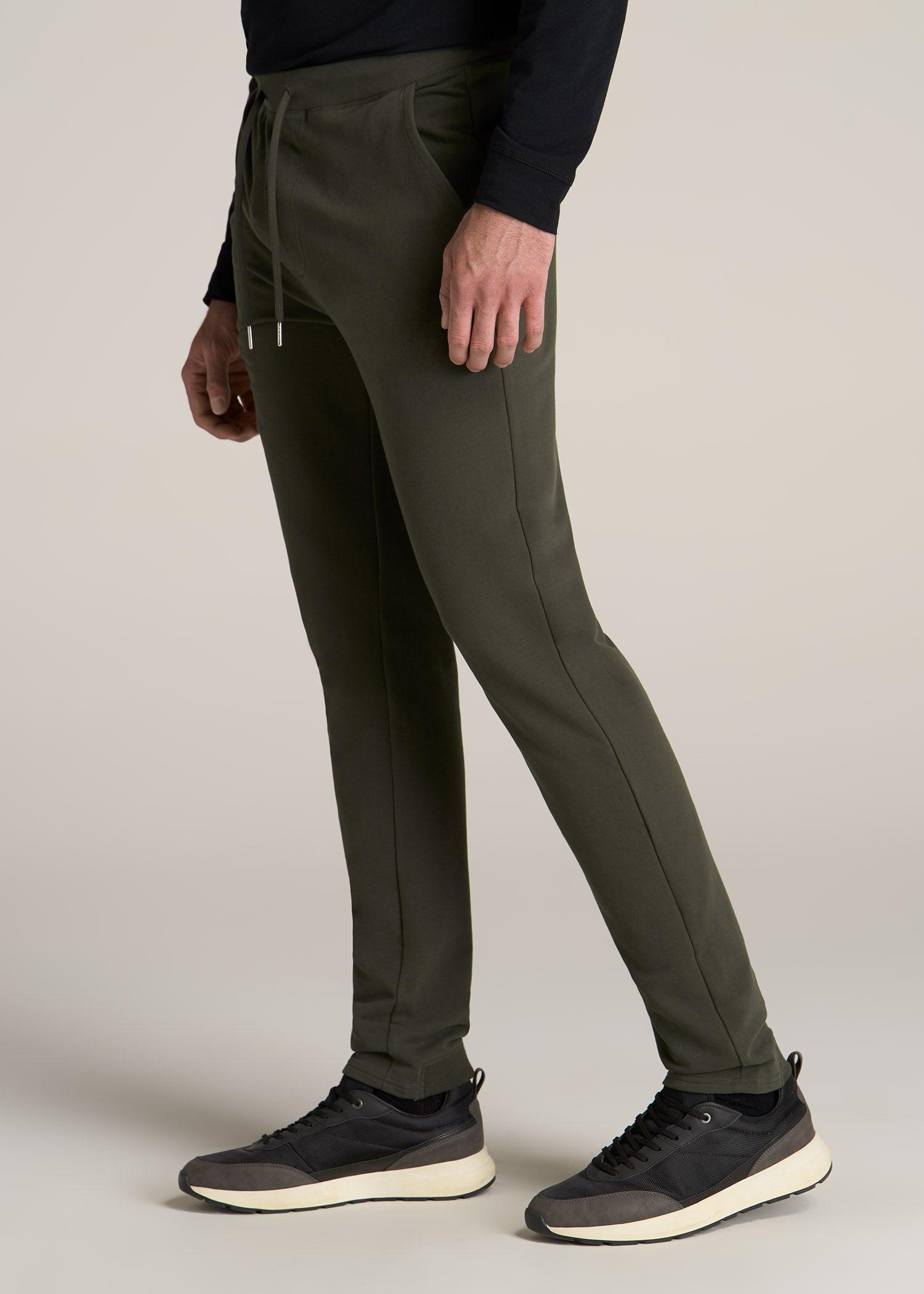 Microsanded French Terry Sweatpants for Tall Men in Iron Grey Product Image