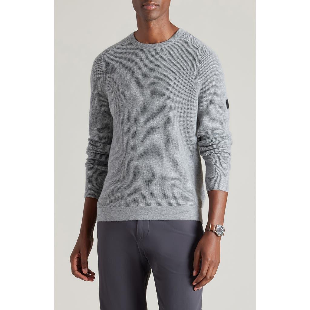 RHONE Walden Waffle Knit Sweater Light Grey Heather In Dark Gray Heather Product Image