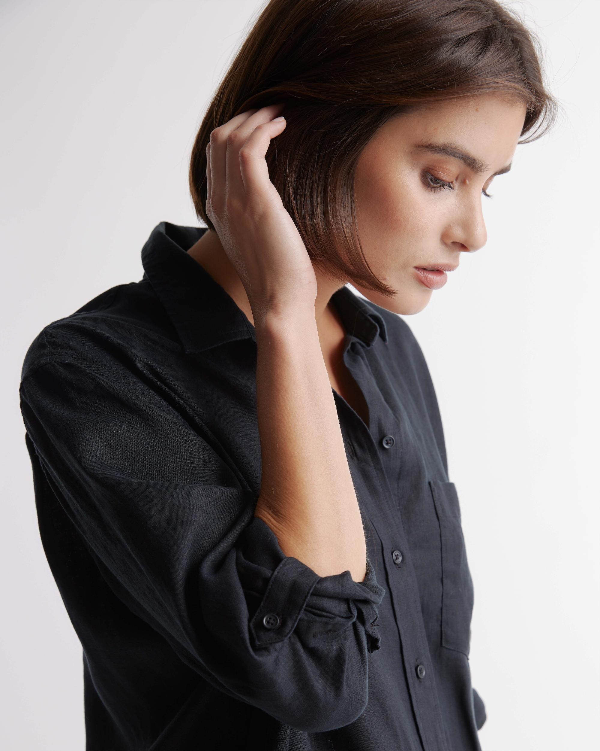 Quince | Women's 100% European Linen Shirt Dress Size XS, Organic Linen Product Image