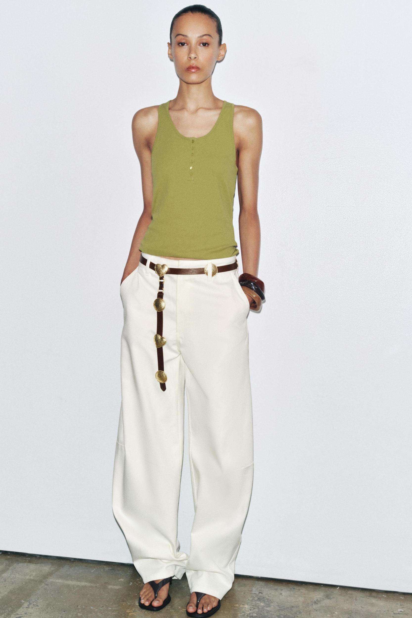LEATHER BELT WITH METAL PLATES Product Image