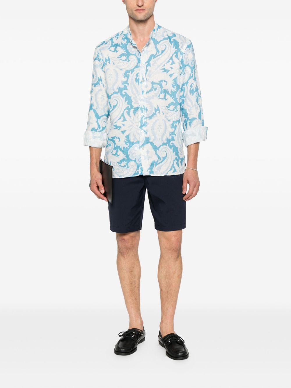 paisley-print linen shirt Product Image
